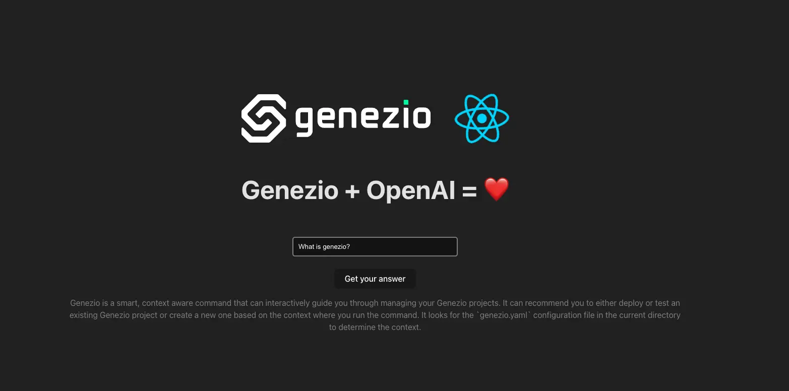Test Interface Screenshot
