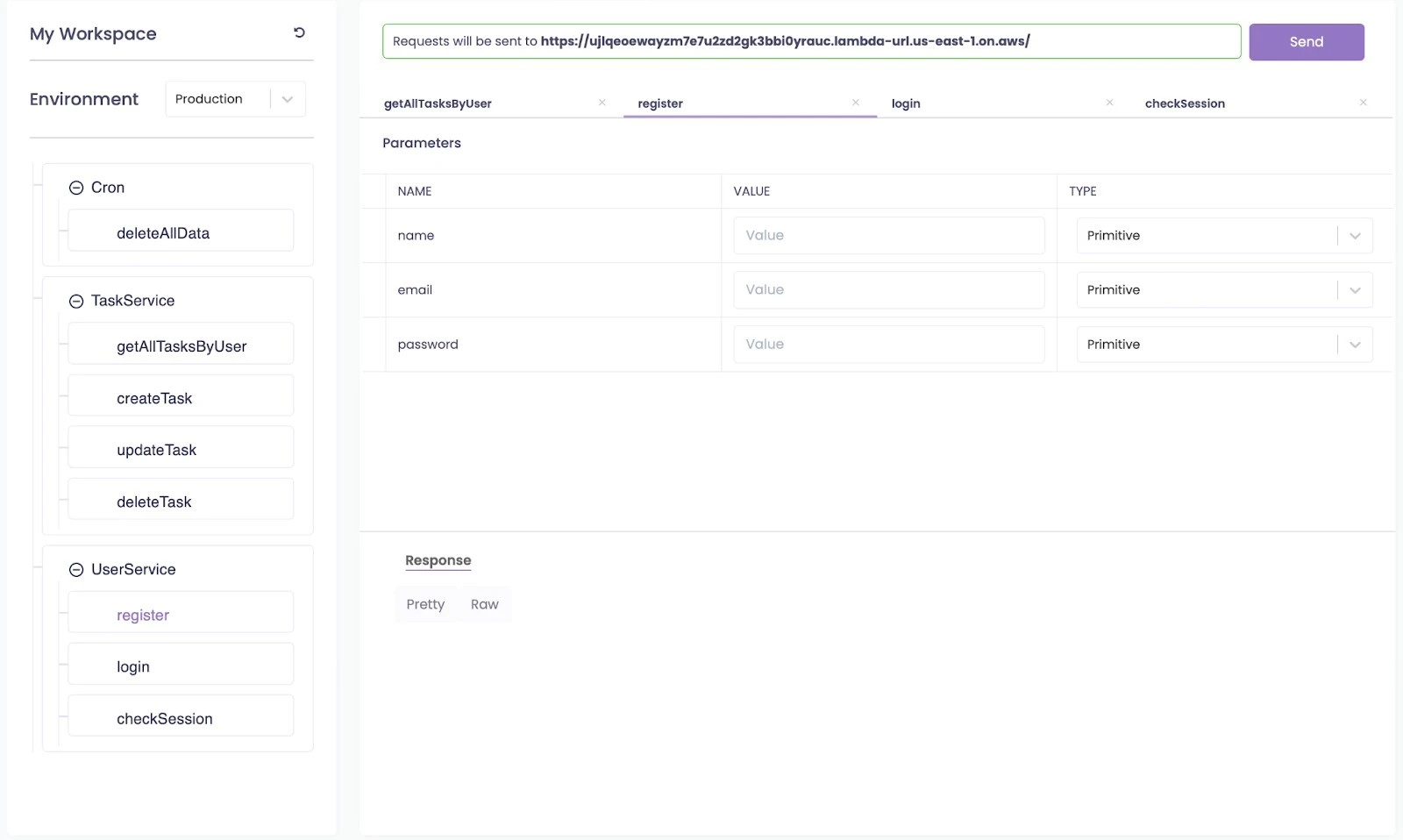 test interface
